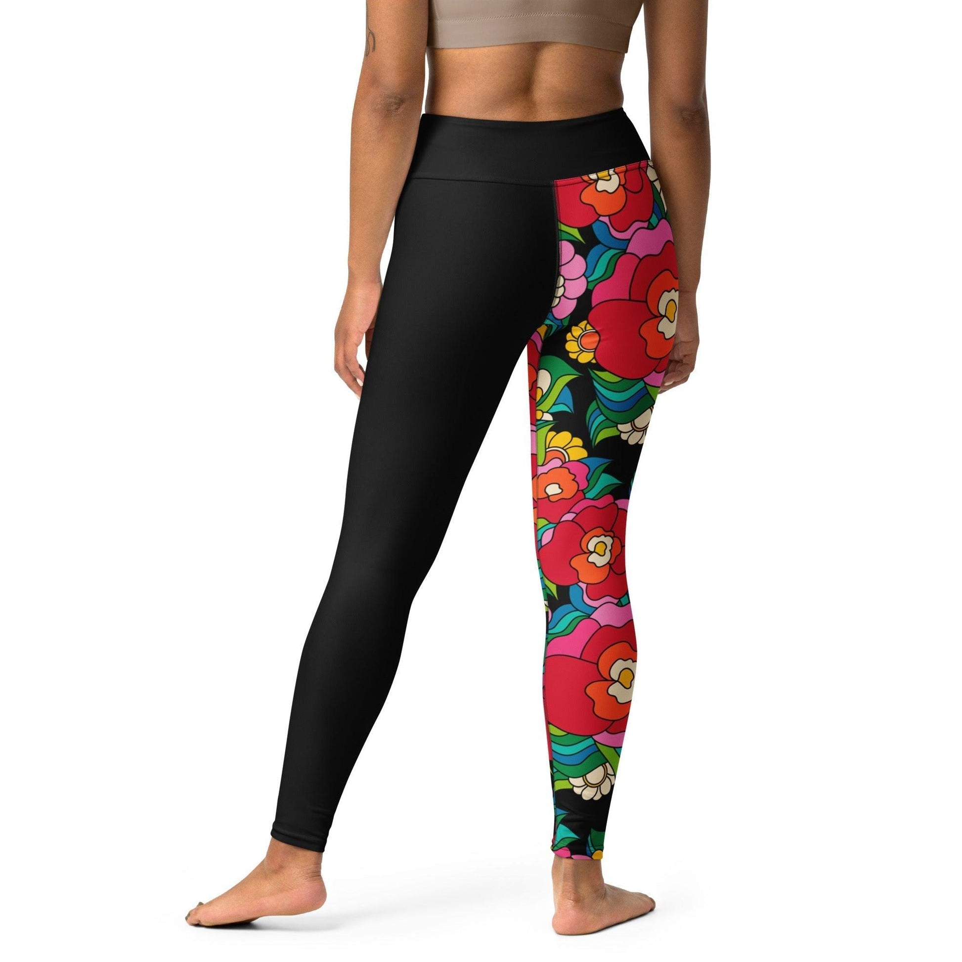Yoga Leggings - BELLADRAMA - Big Bold Bloom Print