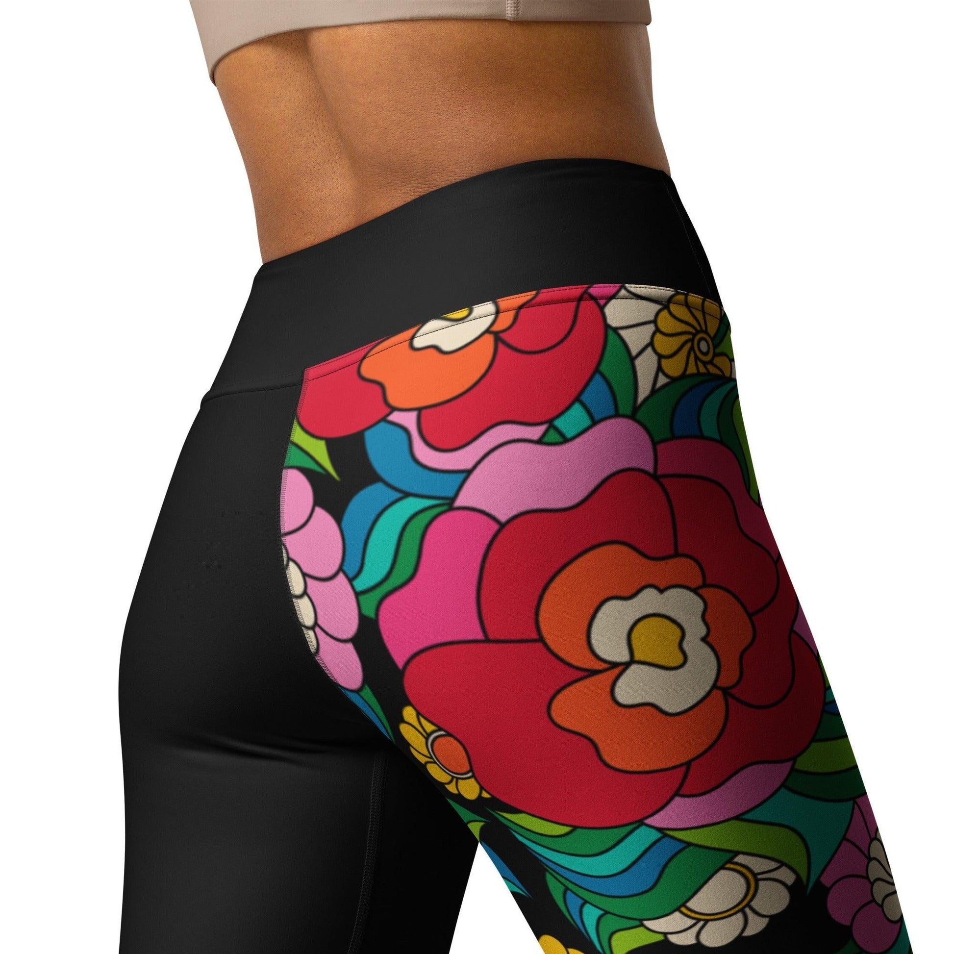 Yoga Leggings - BELLADRAMA - Big Bold Bloom Print