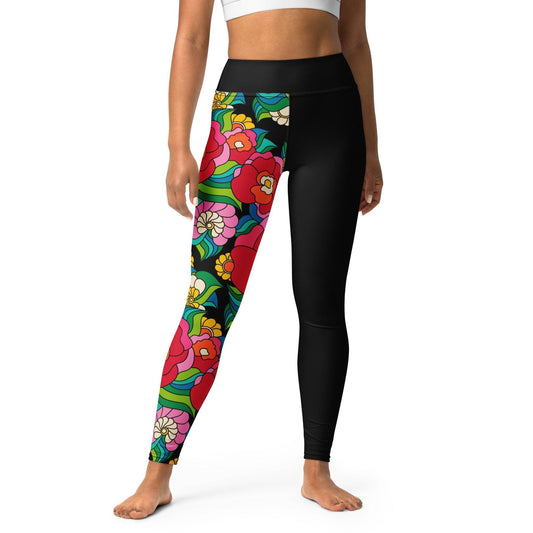 Yoga Leggings - BELLADRAMA - Big Bold Bloom Print