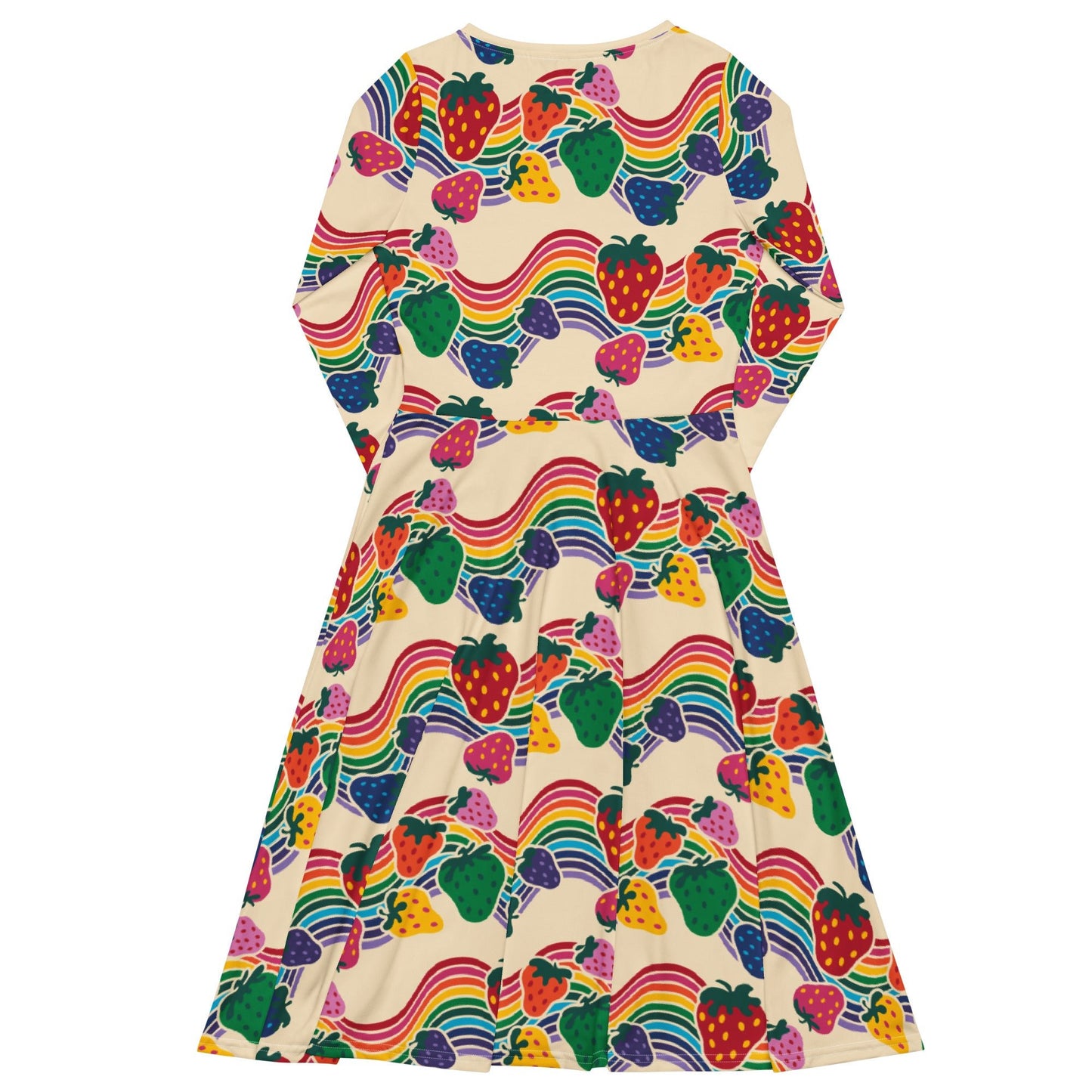 Midi Dress - BERRYBOW light - Strawberry Rainbow Print