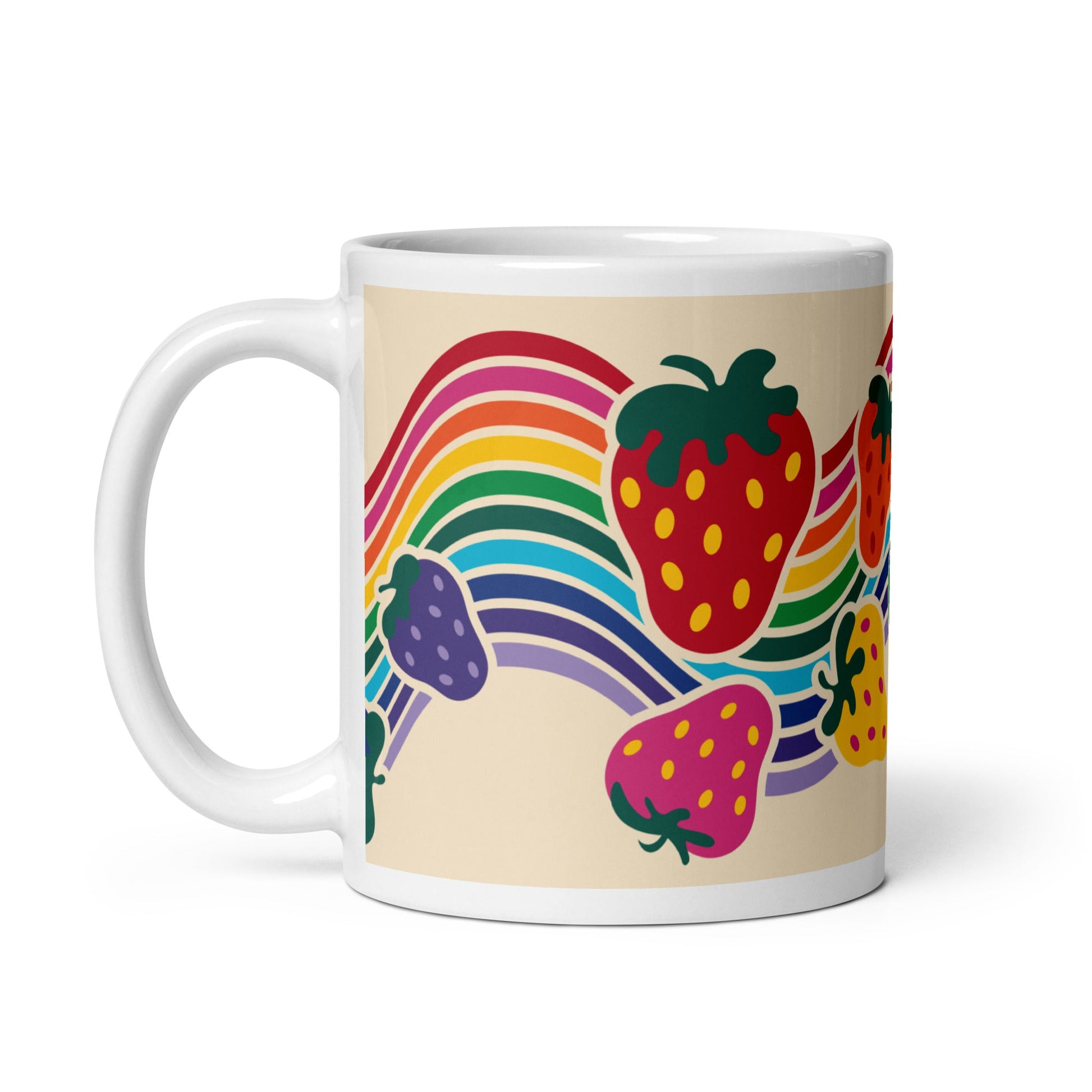 Mug - BERRYBOW light - Strawberry Rainbow Print