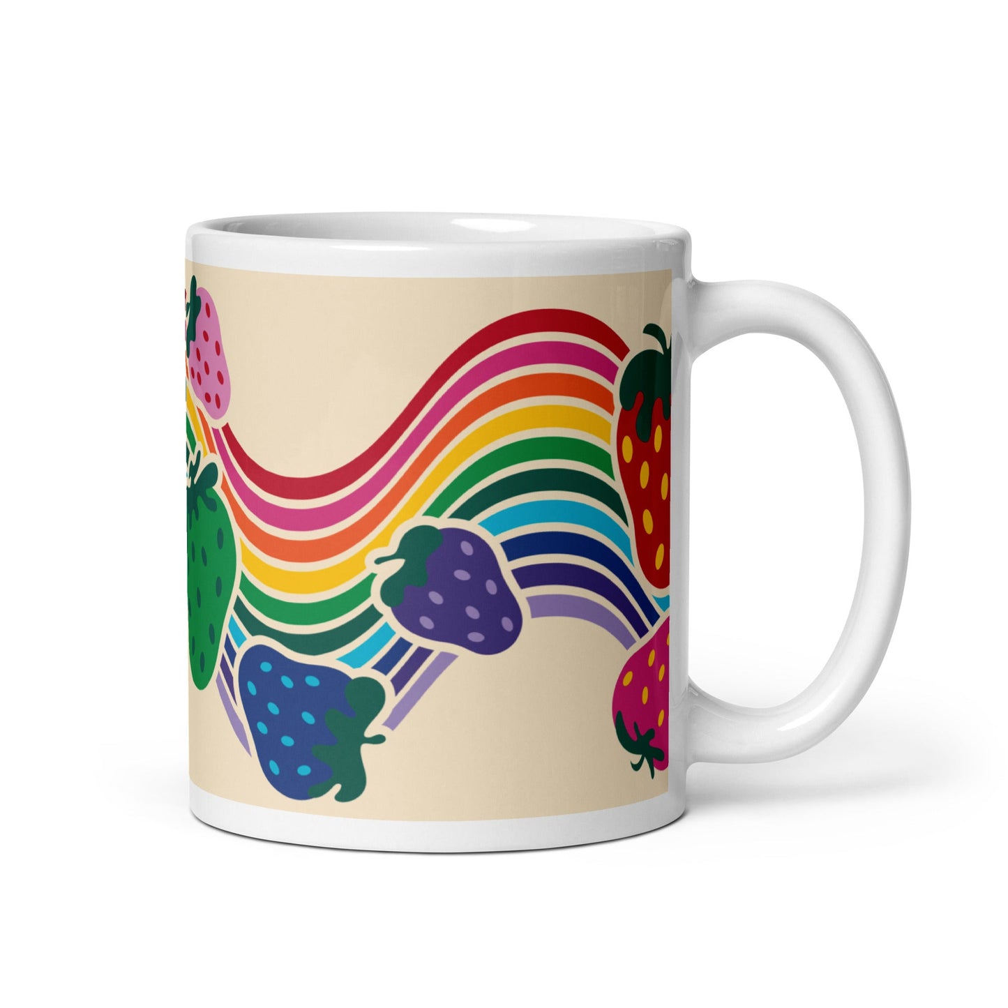 Mug - BERRYBOW light - Strawberry Rainbow Print