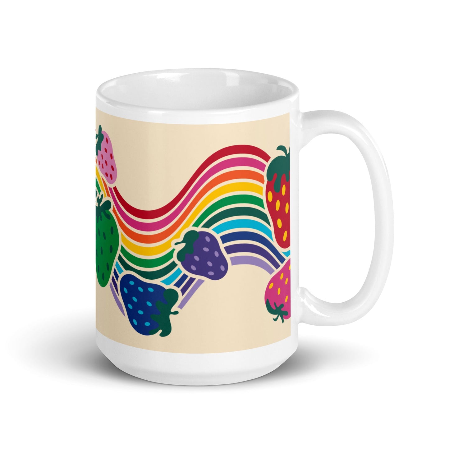 Mug - BERRYBOW light - Strawberry Rainbow Print