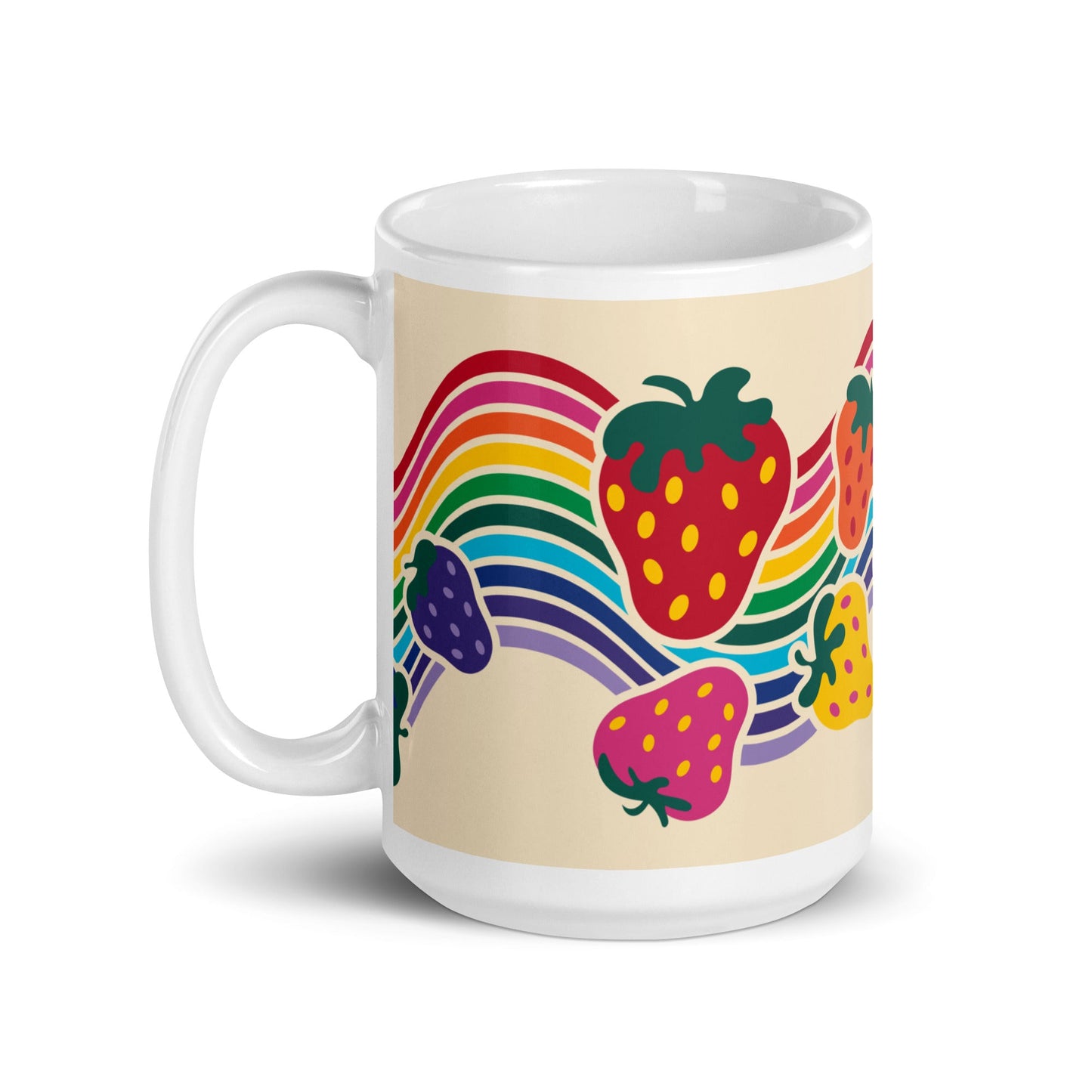 Mug - BERRYBOW light - Strawberry Rainbow Print