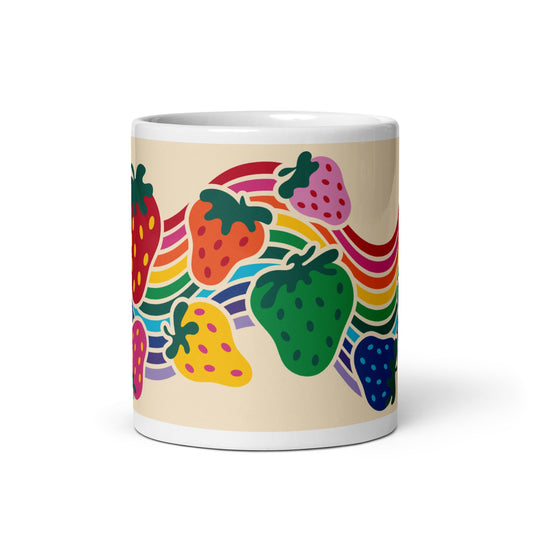 Mug - BERRYBOW light - Strawberry Rainbow Print