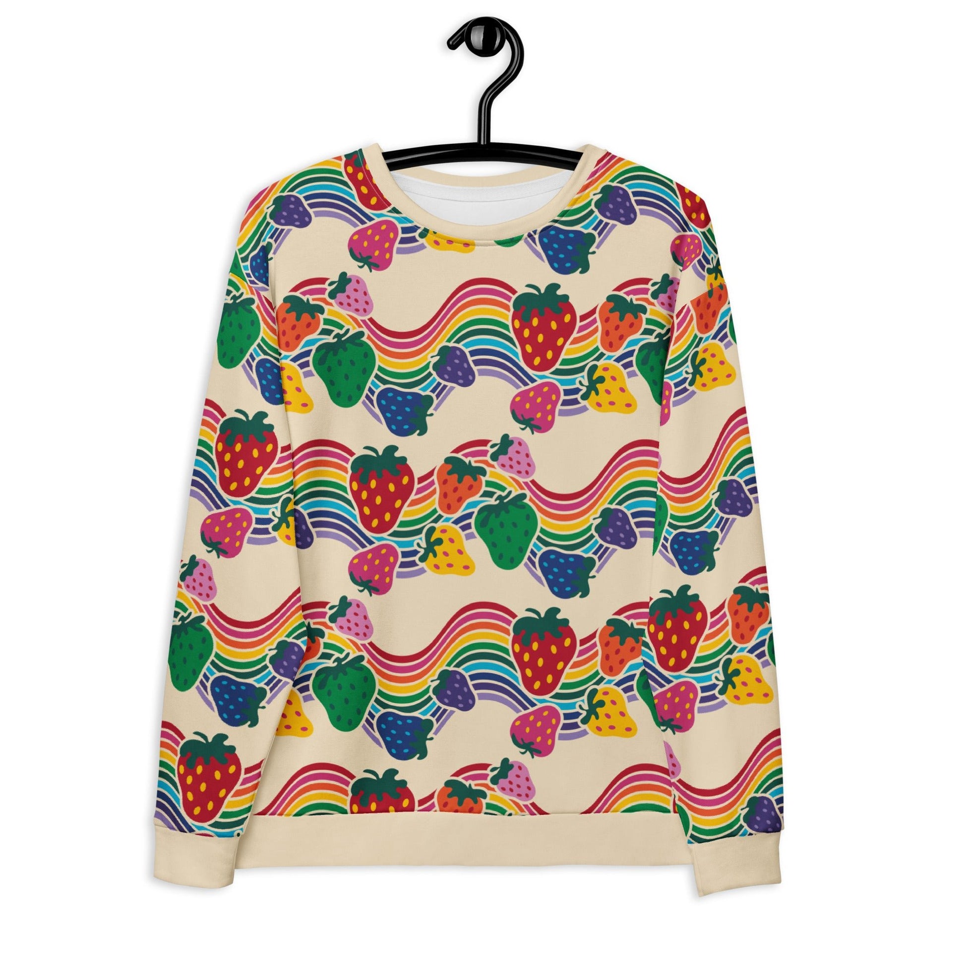 Sweatshirt - BERRYBOW light - Strawberry Rainbow Print