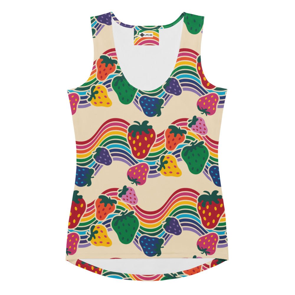 Tank Top - BERRYBOW light - Strawberry Rainbow Print