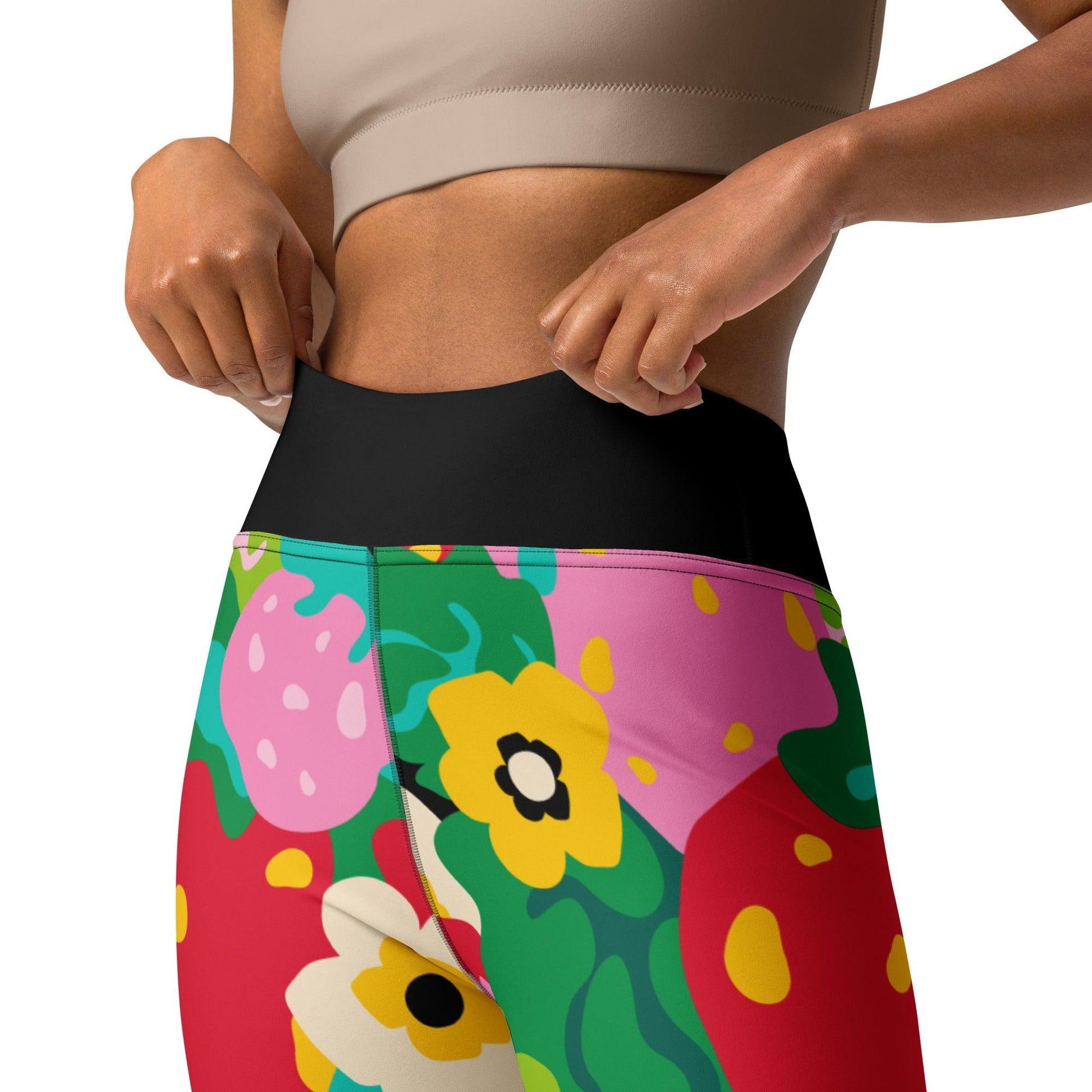 Yoga Leggings -2- BERRYLEI - Colorful Strawberry Print