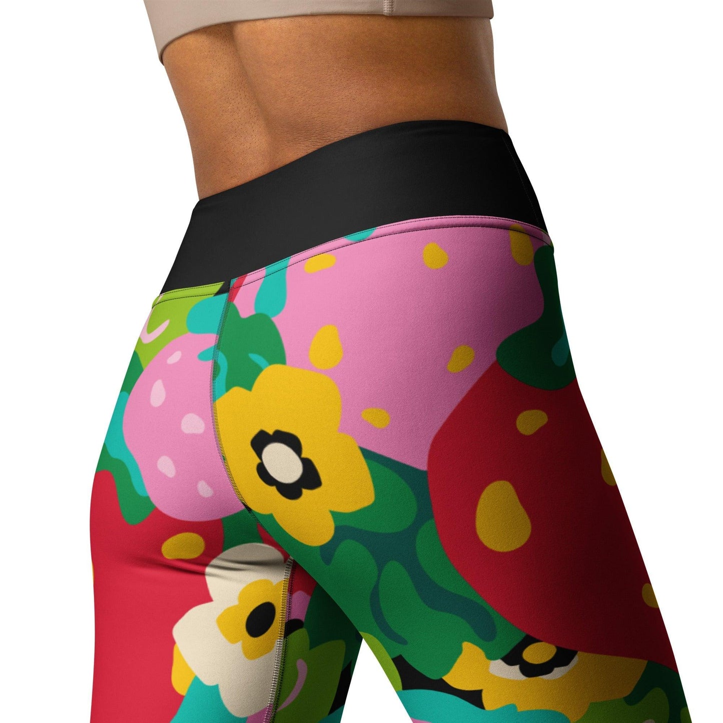 Yoga Leggings -2- BERRYLEI - Colorful Strawberry Print