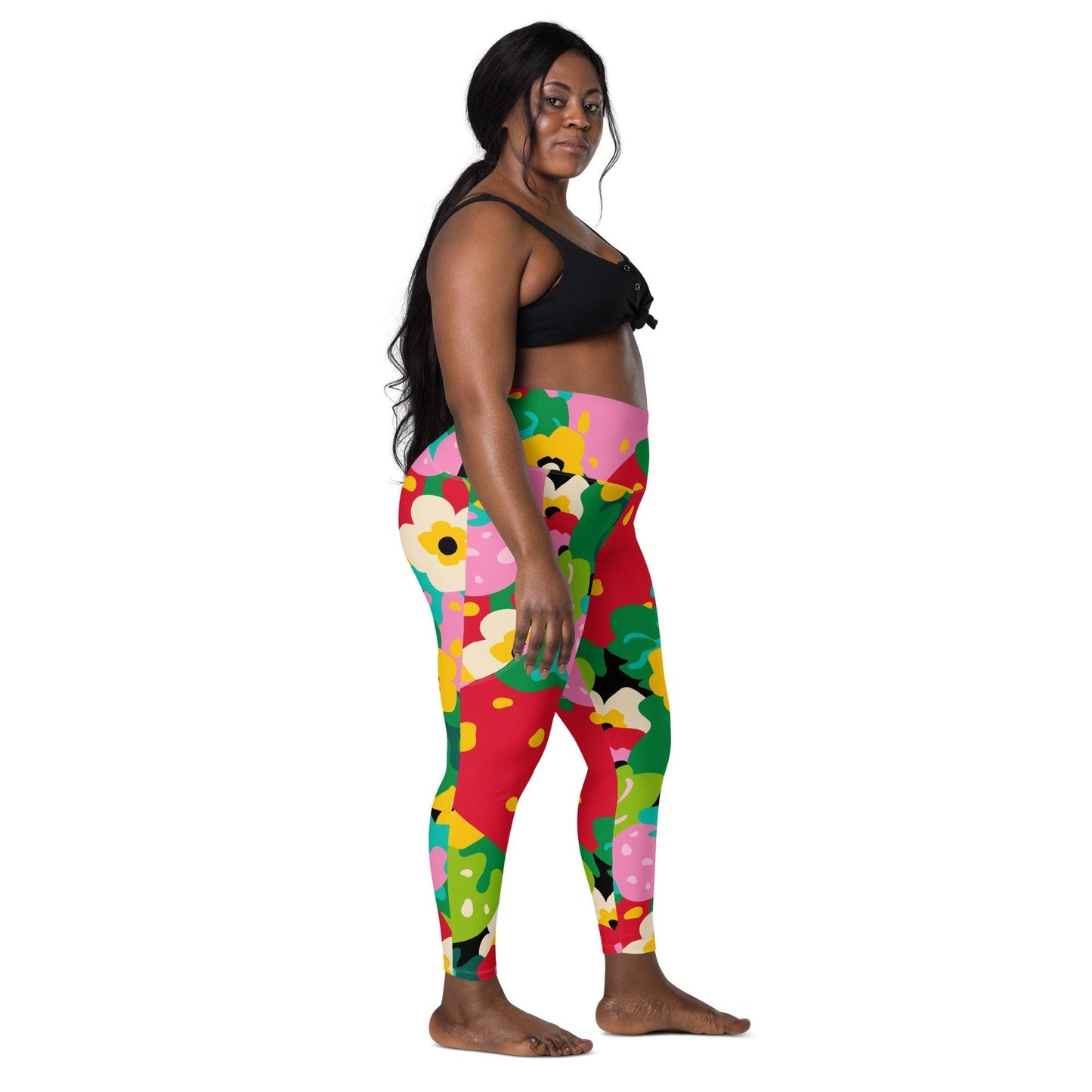Leggings With Pockets - BERRYLEI - Colorful Strawberry Print