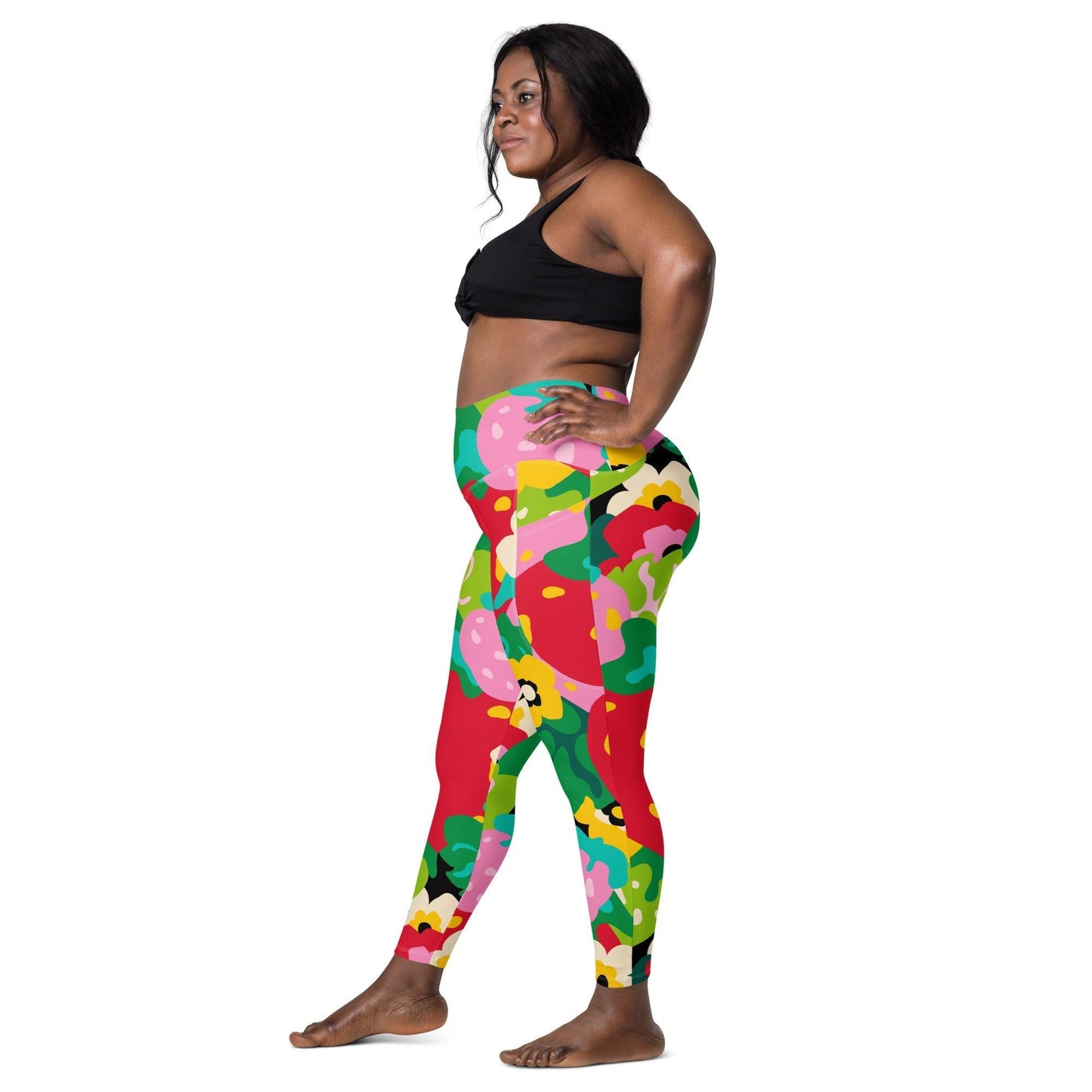Leggings With Pockets - BERRYLEI - Colorful Strawberry Print