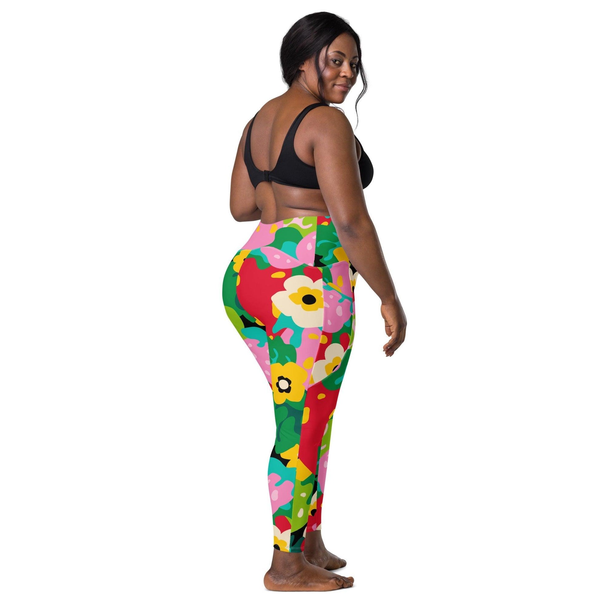Leggings With Pockets - BERRYLEI - Colorful Strawberry Print