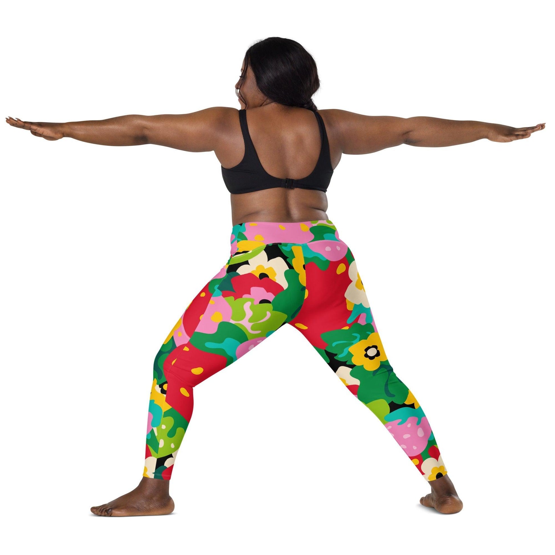 Leggings With Pockets - BERRYLEI - Colorful Strawberry Print