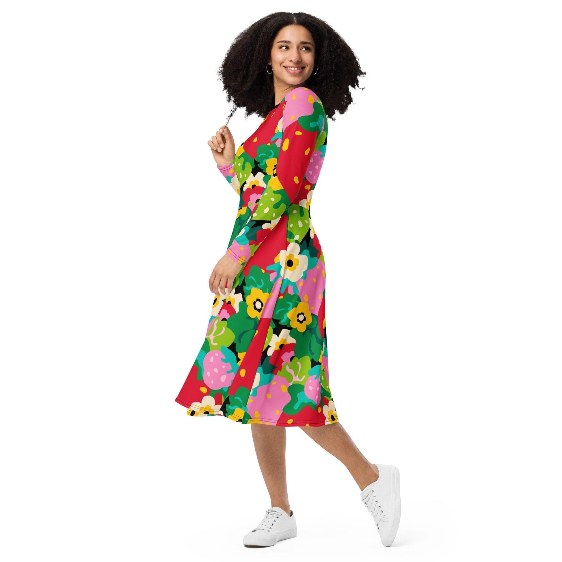 Midi Dress - BERRYLEI - Colorful Strawberry Print