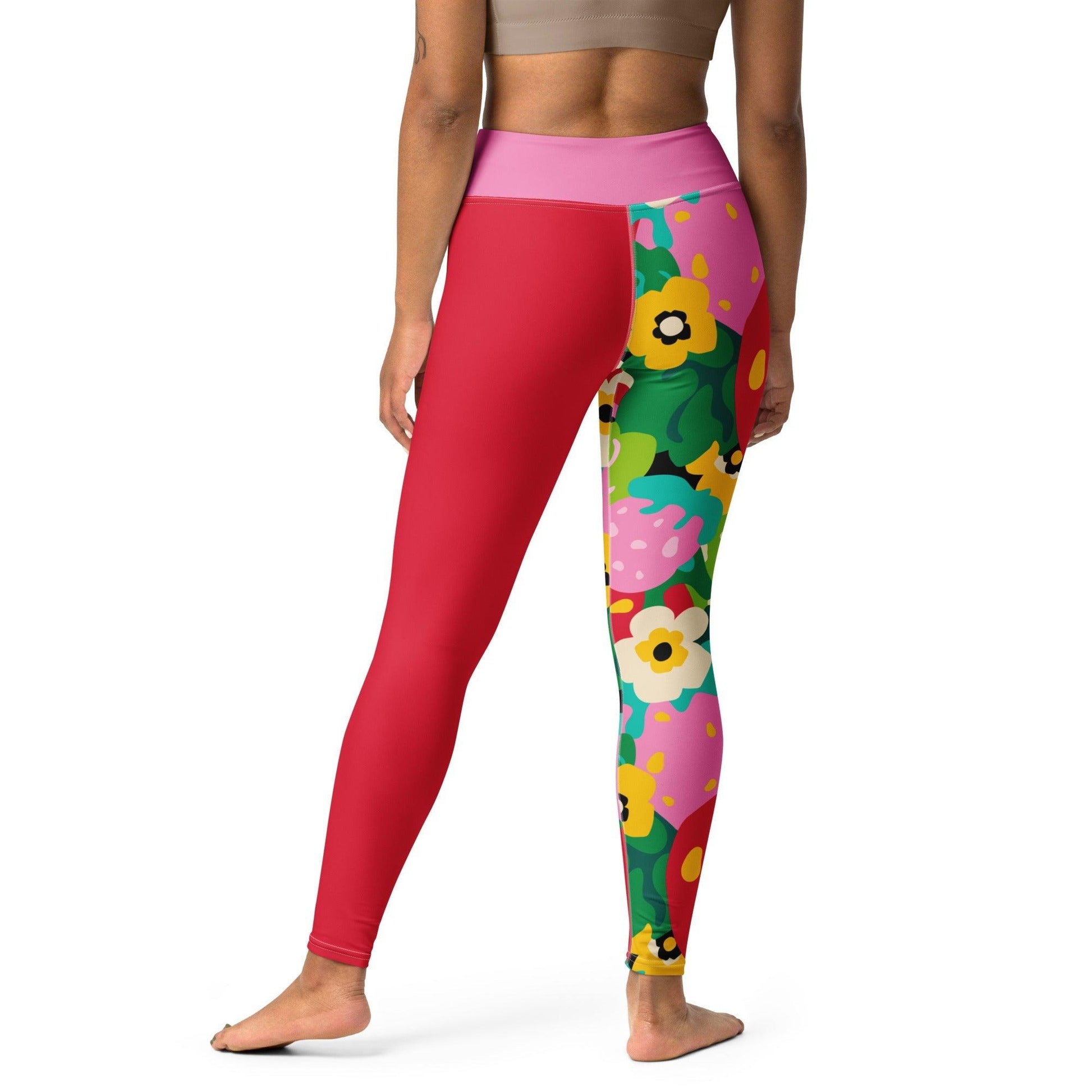 Yoga Leggings - BERRYLEI - Colorful Strawberry Print
