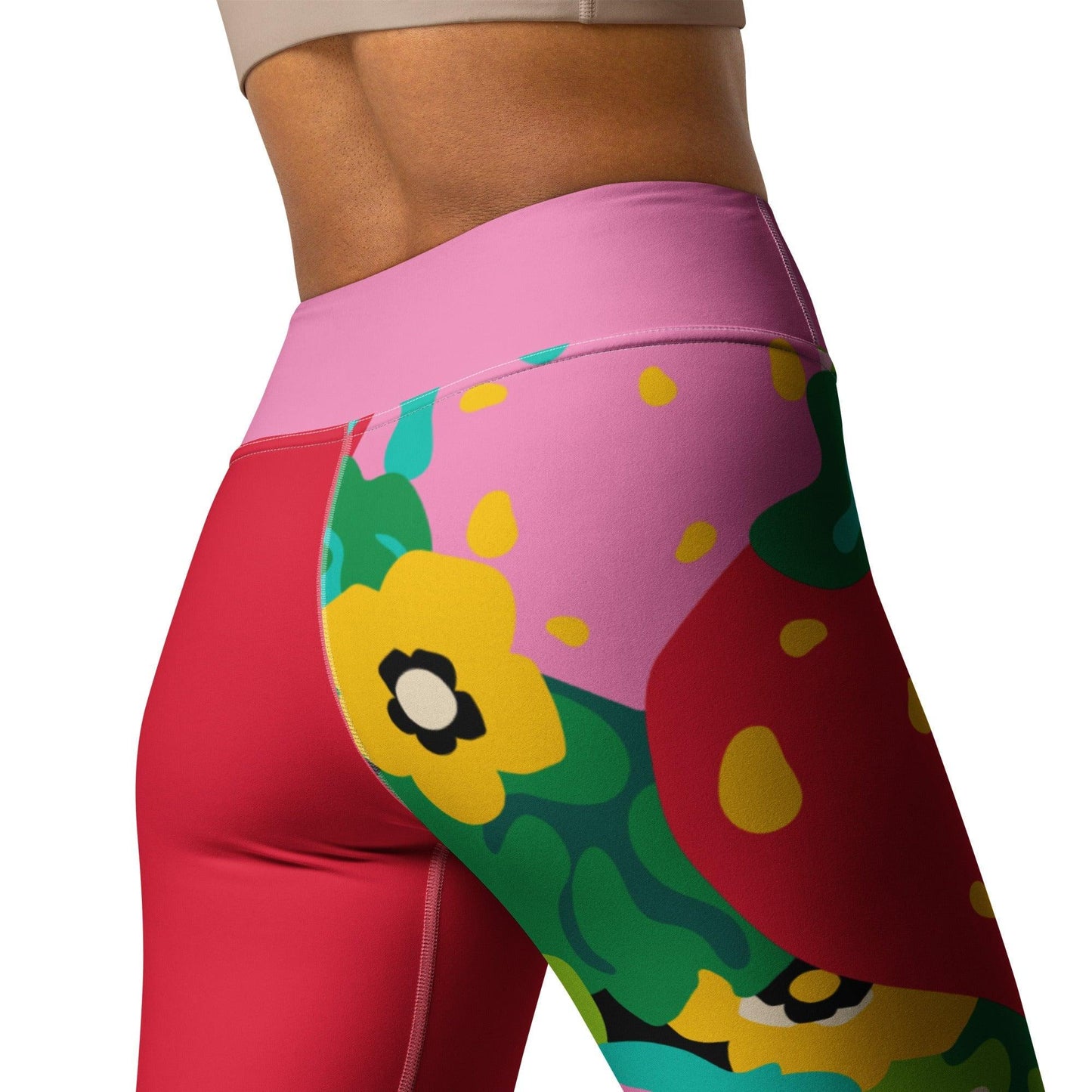 Yoga Leggings - BERRYLEI - Colorful Strawberry Print