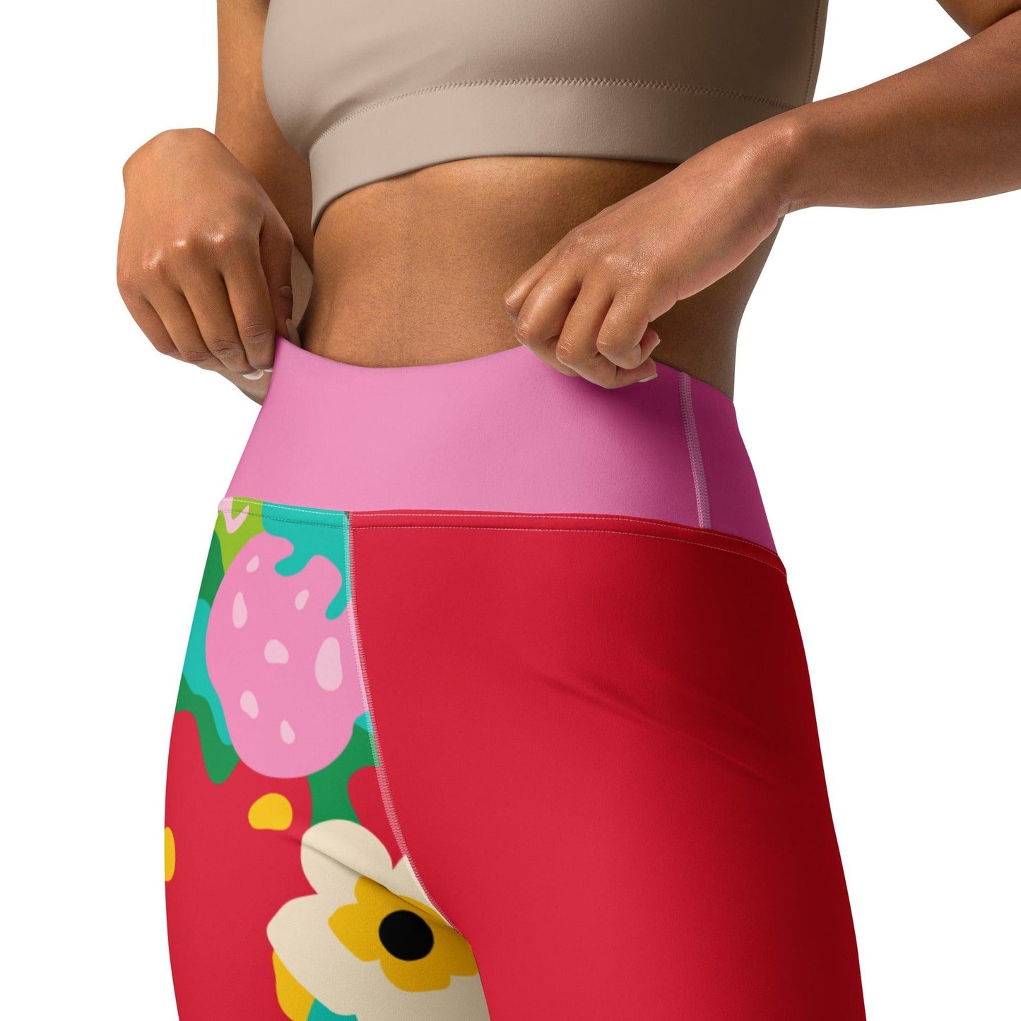 Yoga Leggings - BERRYLEI - Colorful Strawberry Print