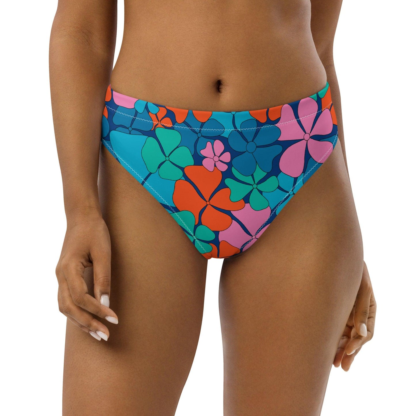 Bikini Bottom - ADELIE orange blue - Wild Floral Print