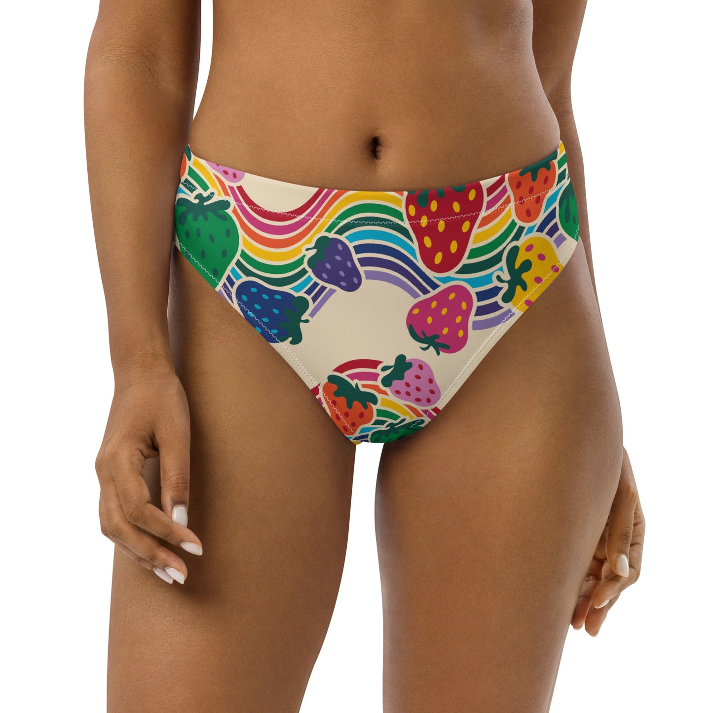 Bikini Bottom - BERRYBOW light - Strawberry Rainbow Print