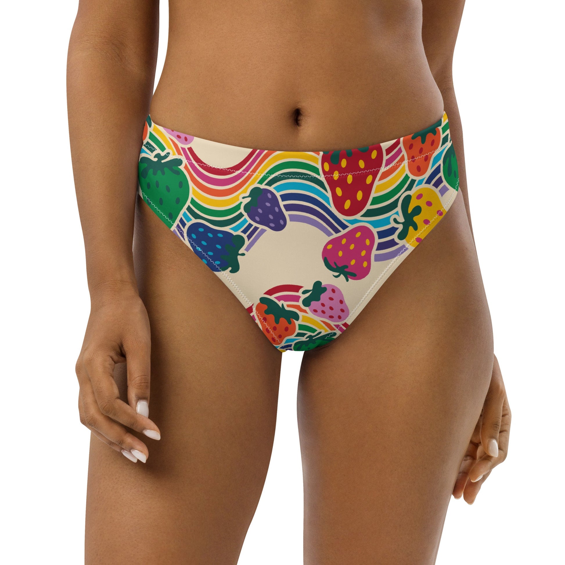 Bikini Bottom - BERRYBOW light - Strawberry Rainbow Print