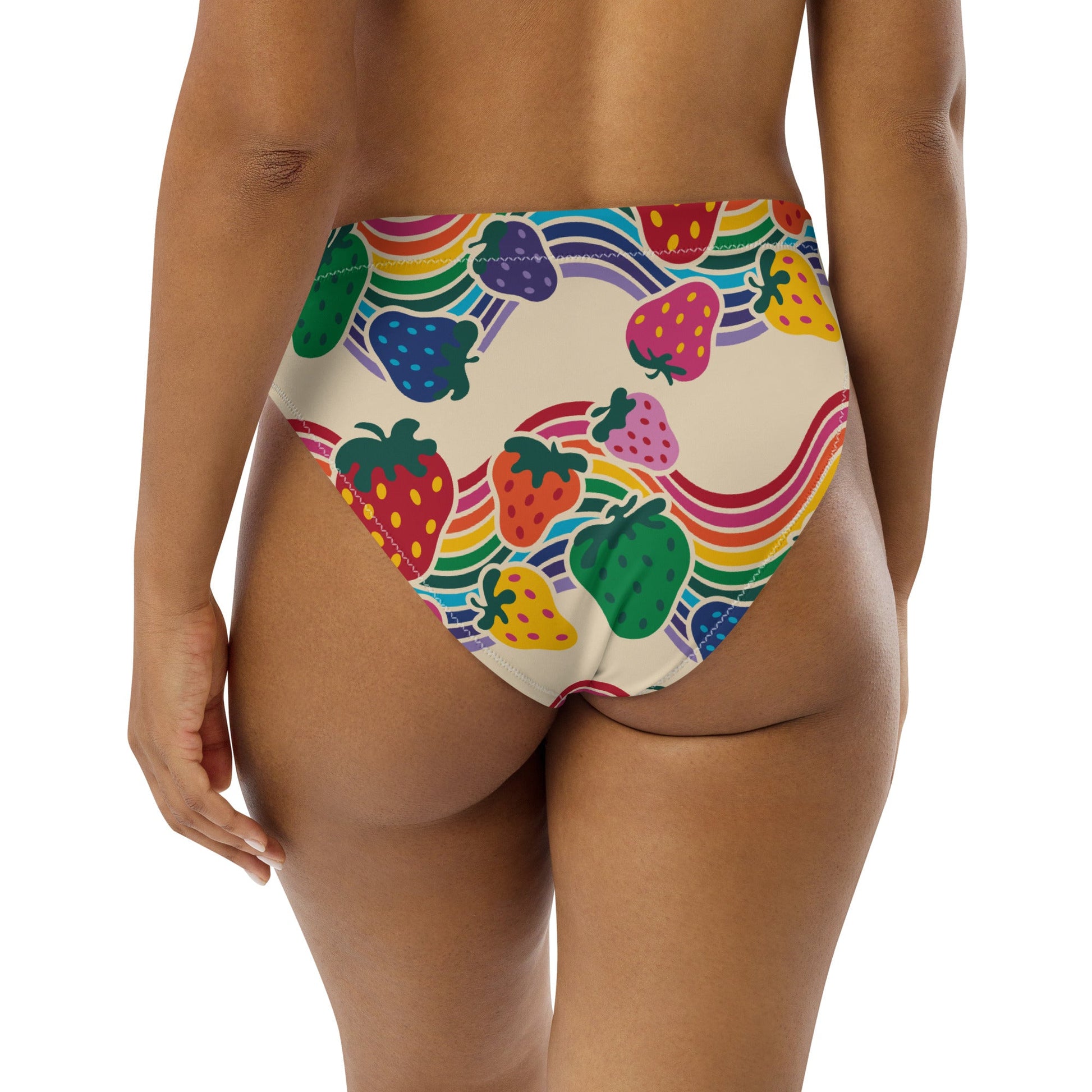 Bikini Bottom - BERRYBOW light - Strawberry Rainbow Print