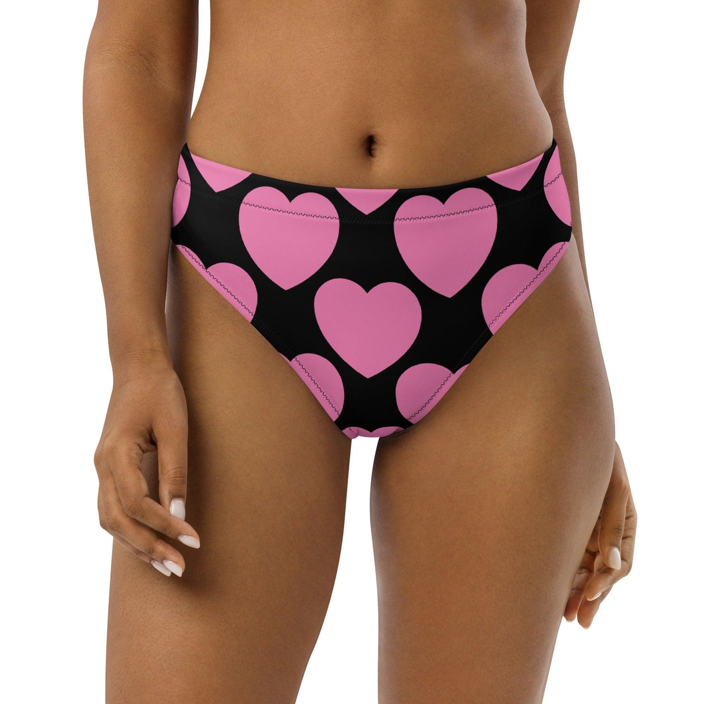 Bikini Bottom - ELLIE LOVE pink black - Bold Heart Print