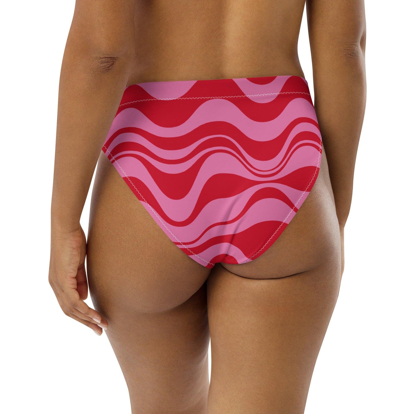 Bikini Bottom - WAVY red pink