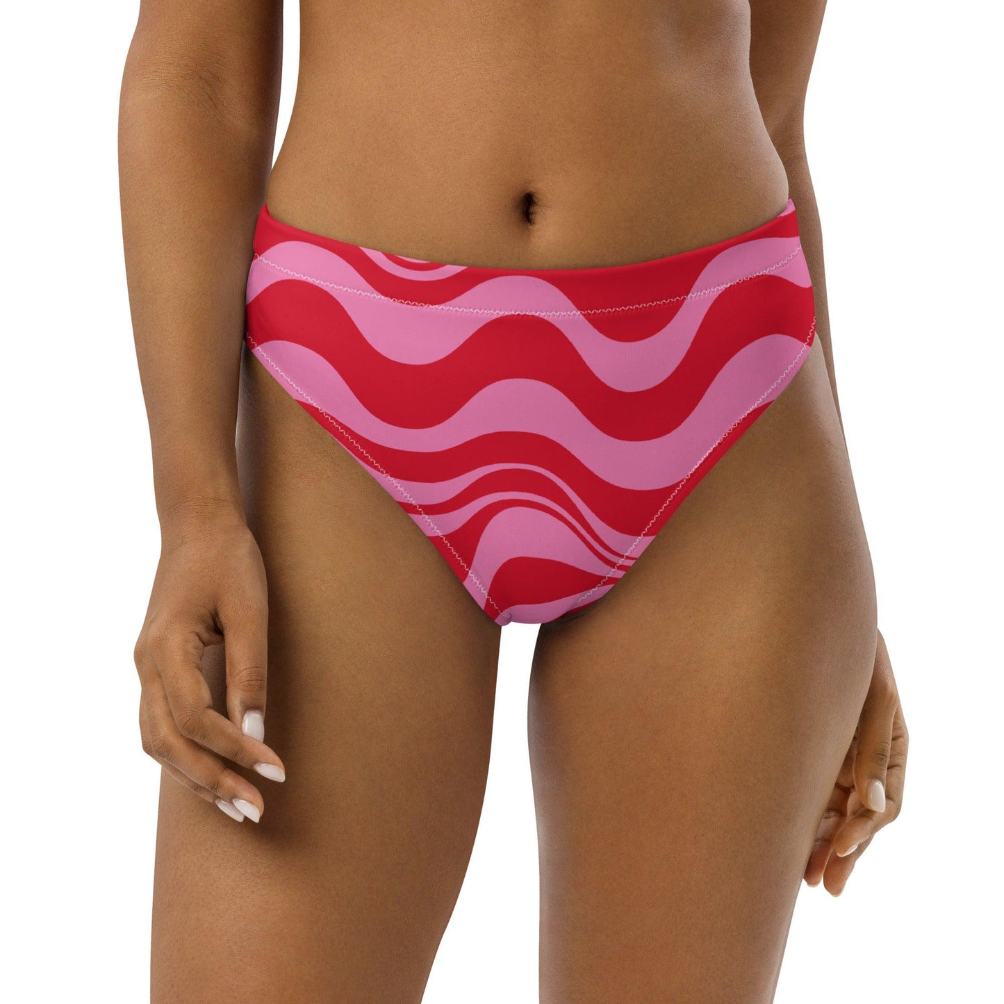 Bikini Bottom - WAVY red pink