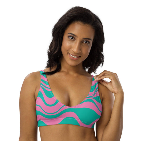 Bikini Top - WAVY pink mint