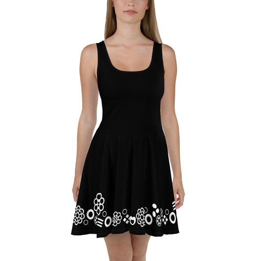 Skater Dress - BLACK with FOREVER SWEET bw