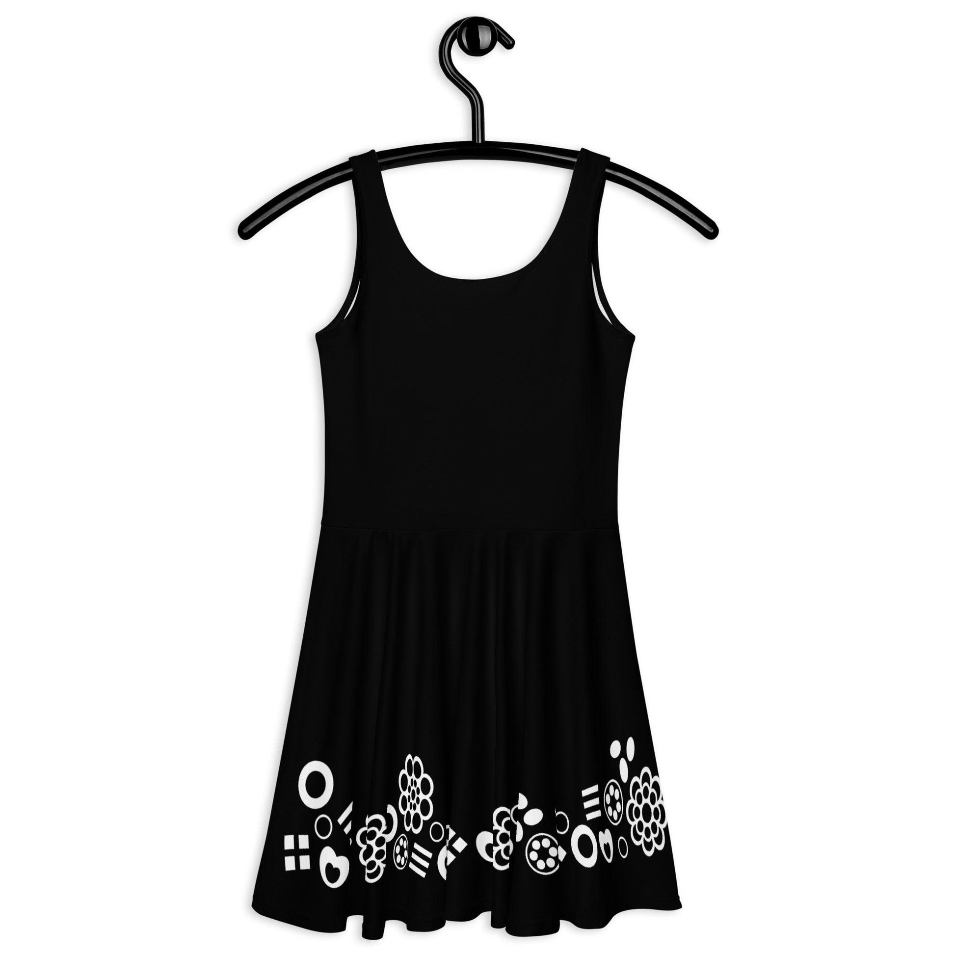 Skater Dress - BLACK with FOREVER SWEET bw