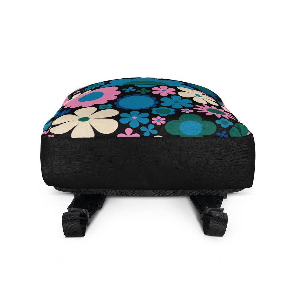 Backpack - BLOOMPOP blue pink - Popping Bloom Print