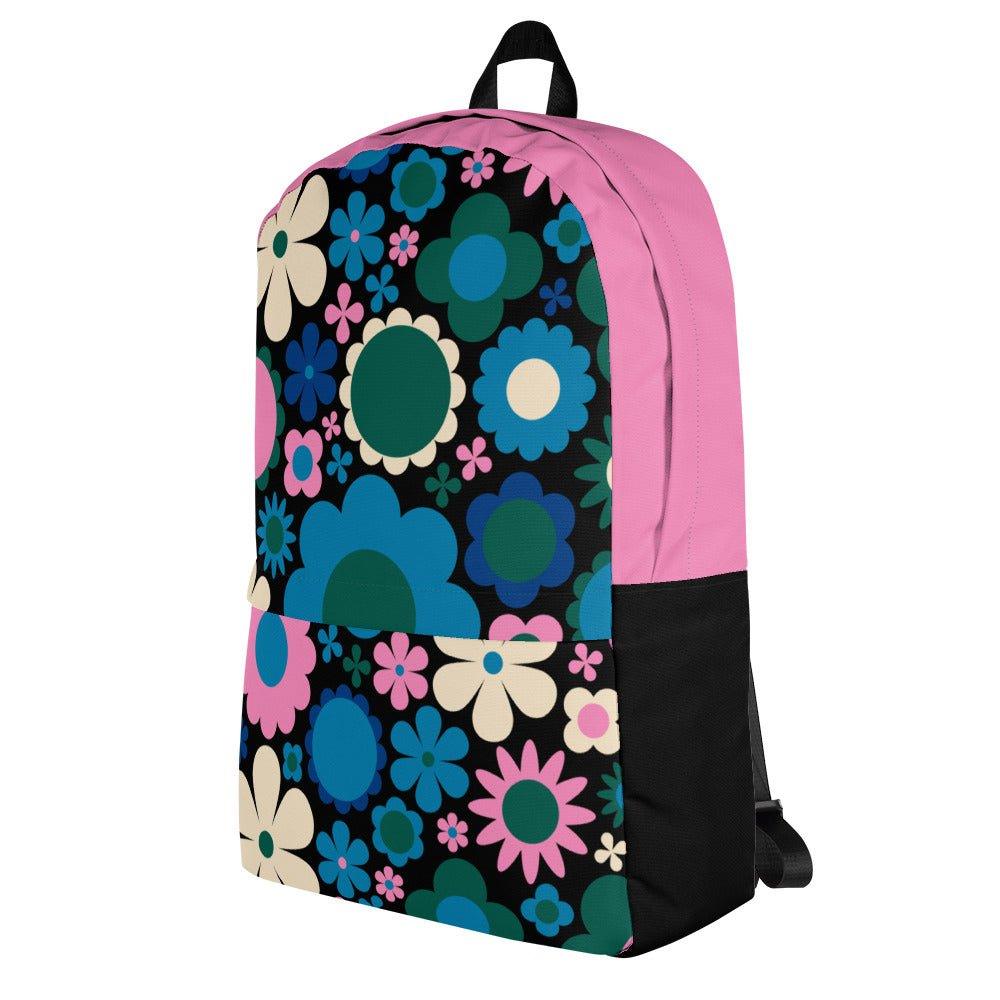 Backpack - BLOOMPOP blue pink - Popping Bloom Print