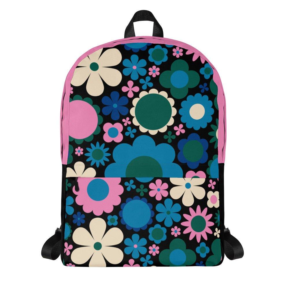 Backpack - BLOOMPOP blue pink - Popping Bloom Print