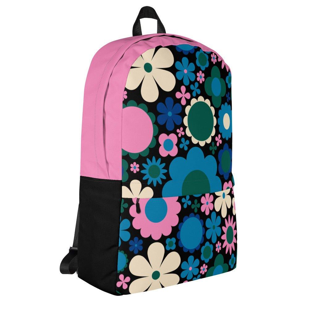 Backpack - BLOOMPOP blue pink - Popping Bloom Print