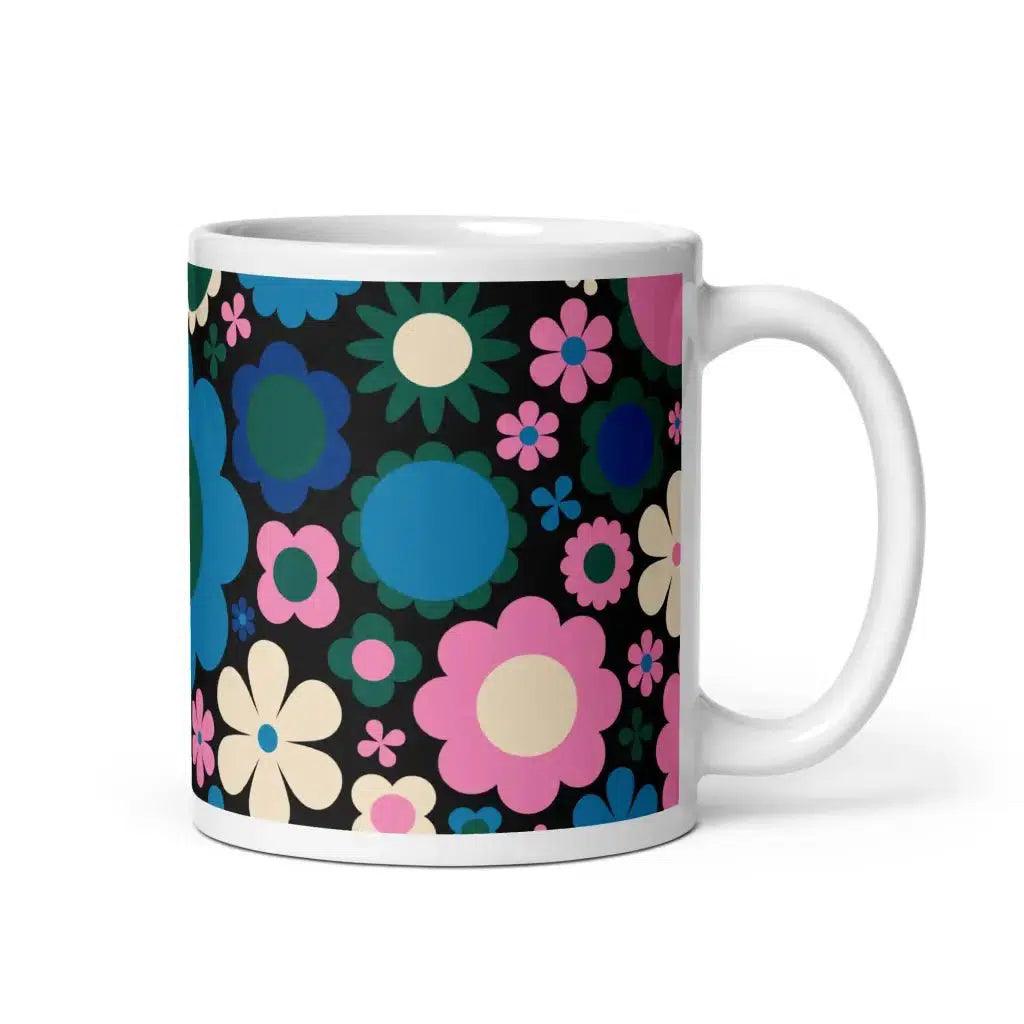 Mug - BLOOMPOP blue pink - Popping Bloom Print