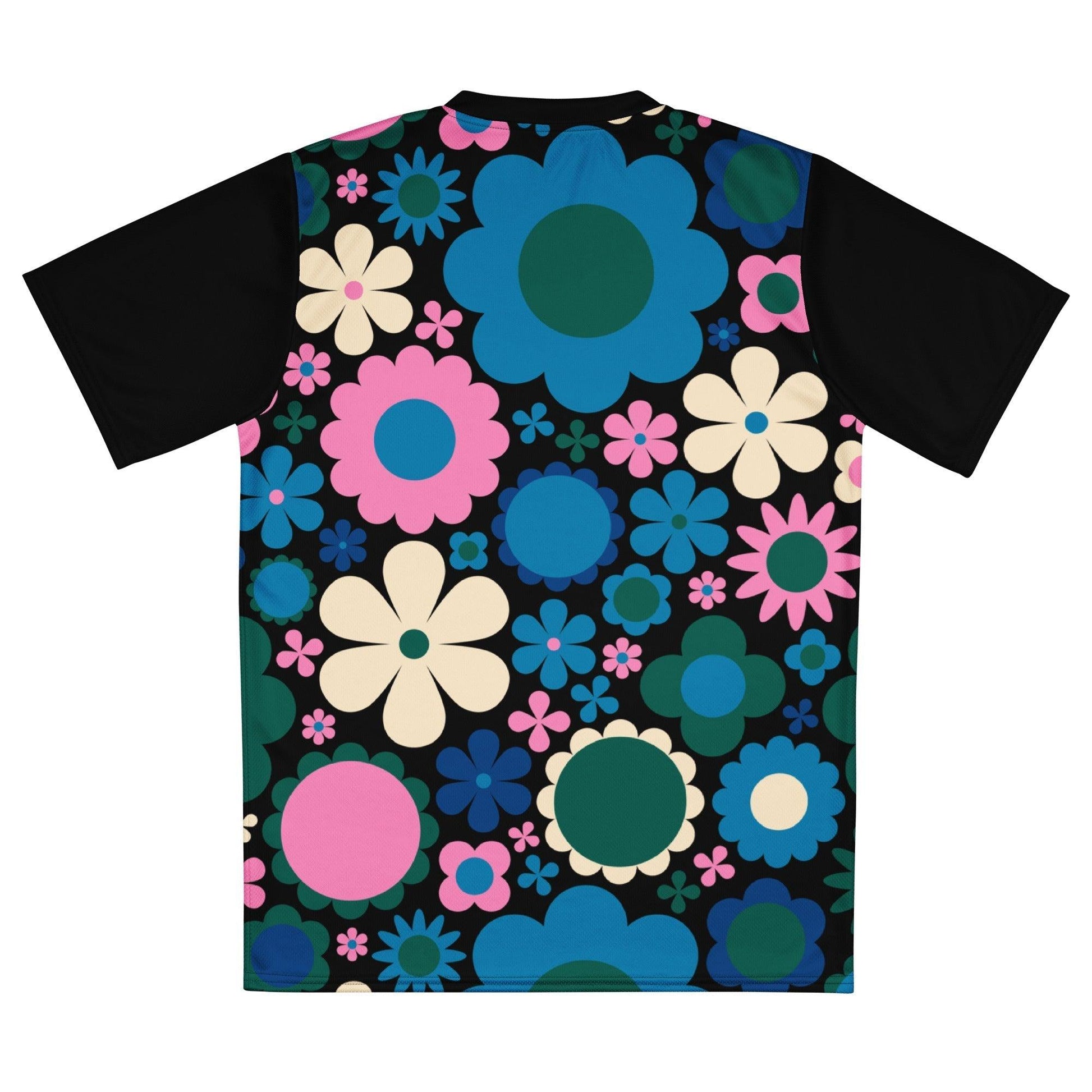 Sports Jersey - BLOOMPOP blue pink - Sports Jersey - Colorful bloom print