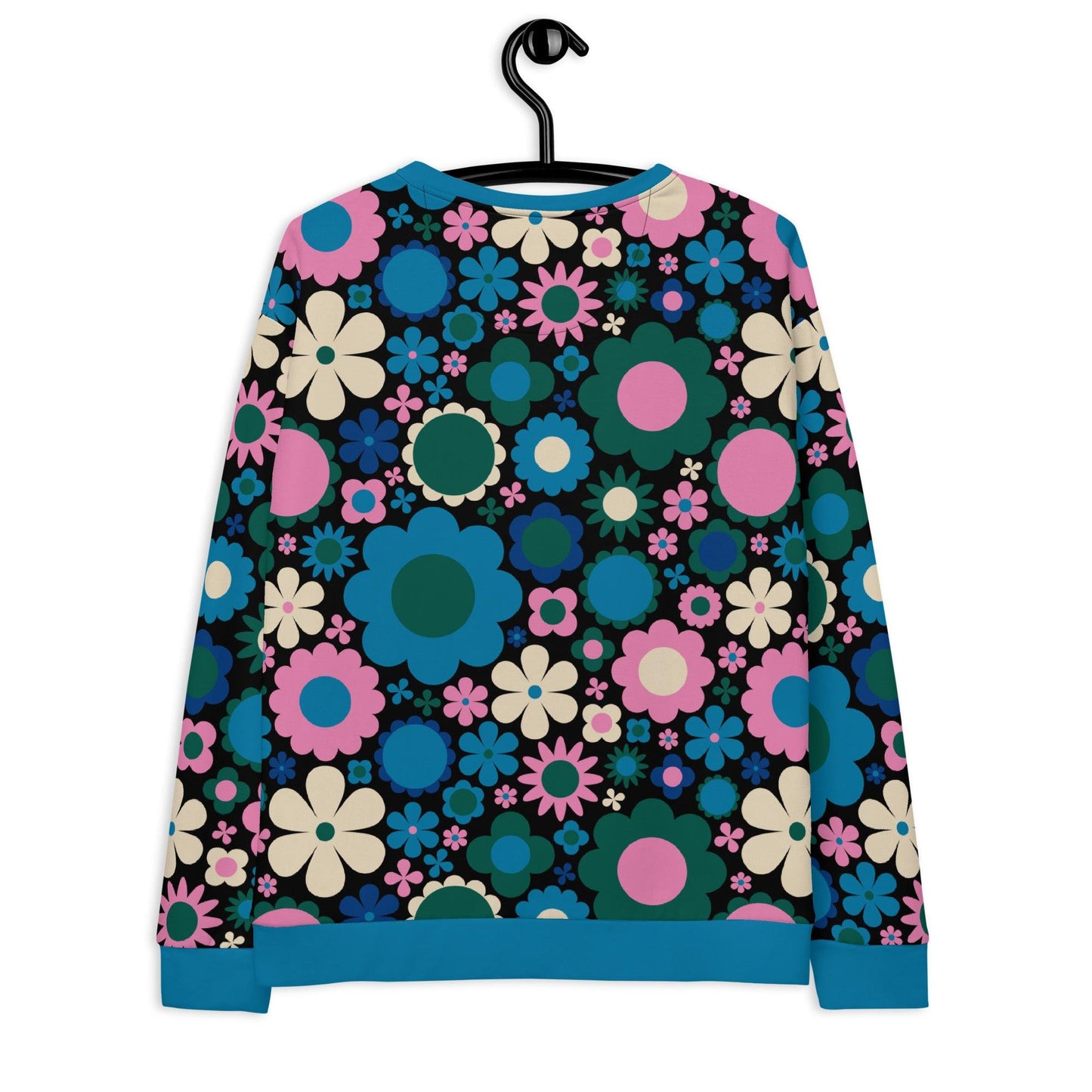 Sweatshirt - BLOOMPOP blue pink - Popping Bloom Print