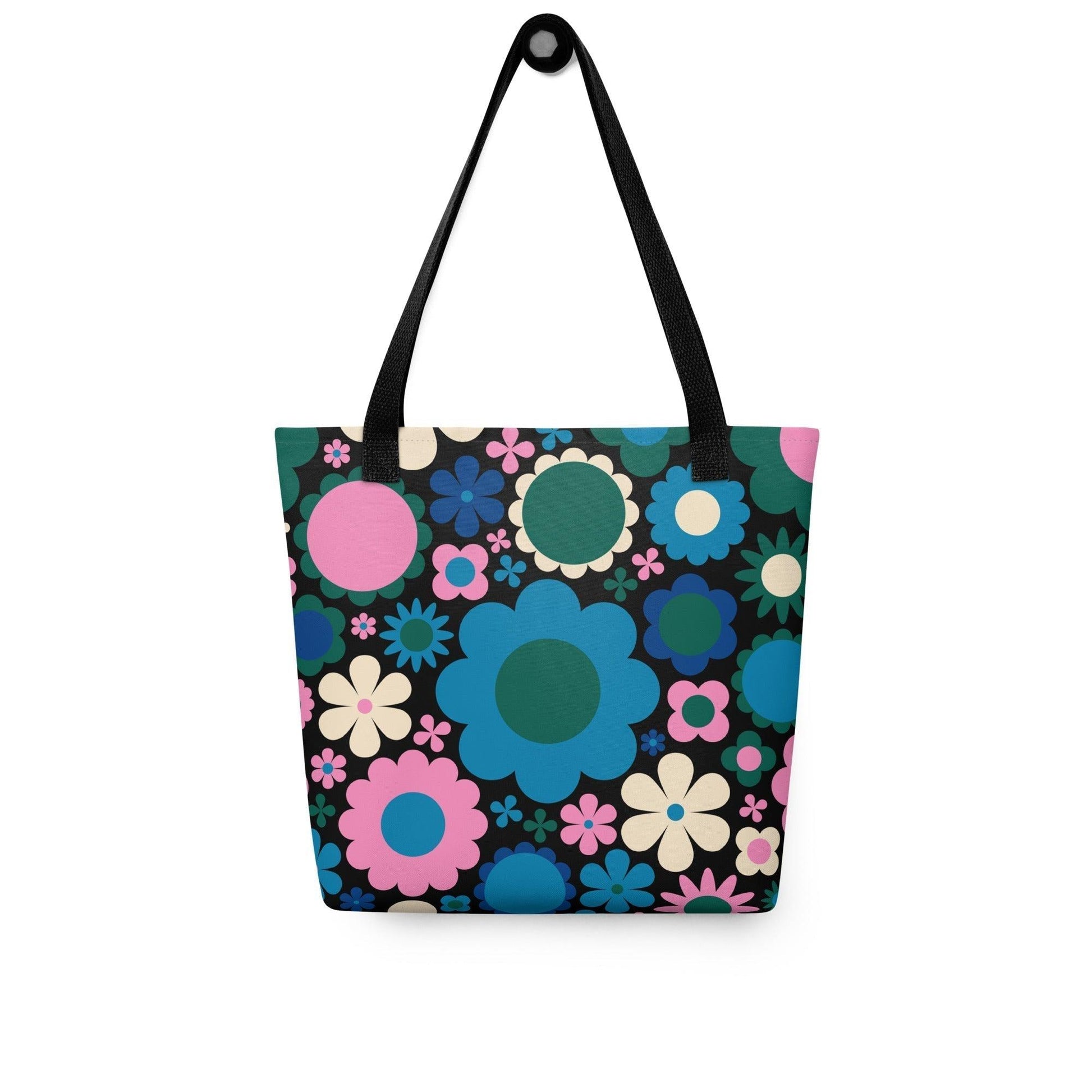 Tote Bag - BLOOMPOP blue pink - Popping Bloom Print