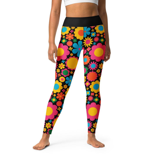 Yoga Leggings -2- BLOOMPOP happy - Popping Bloom Print