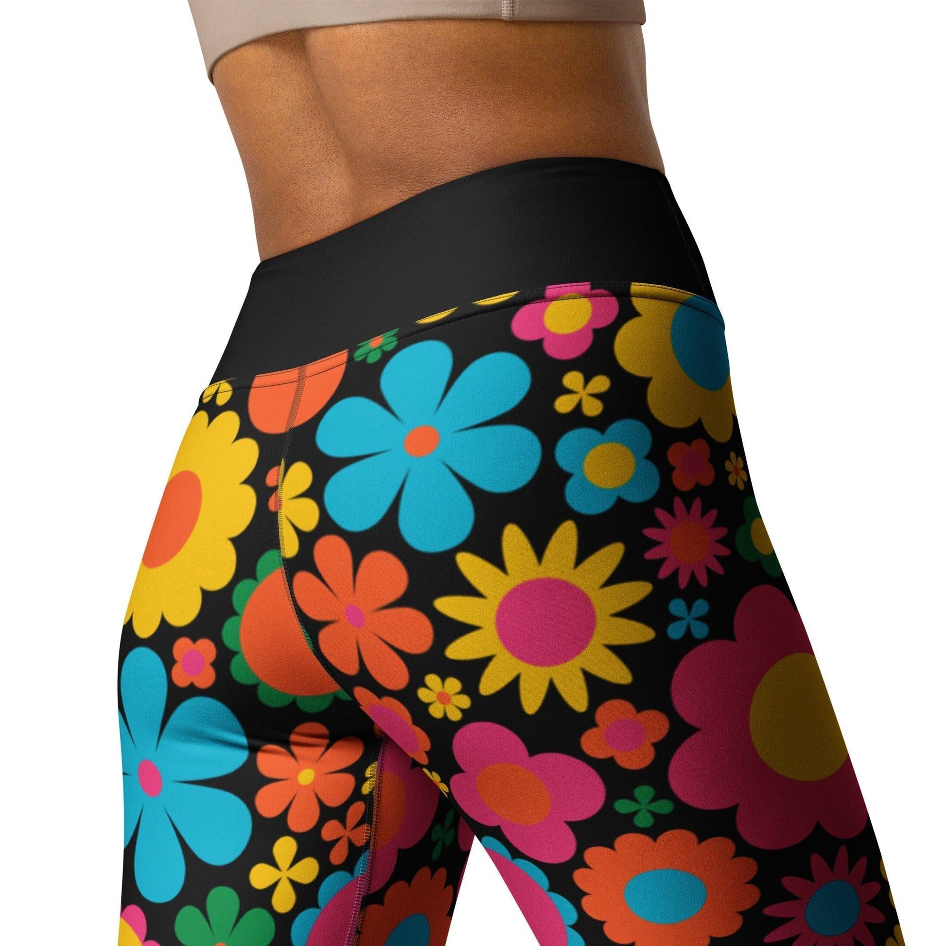 Yoga Leggings -2- BLOOMPOP happy - Popping Bloom Print