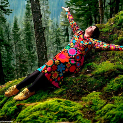 Midi Dress - BLOOMPOP happy - Popping Bloom Print