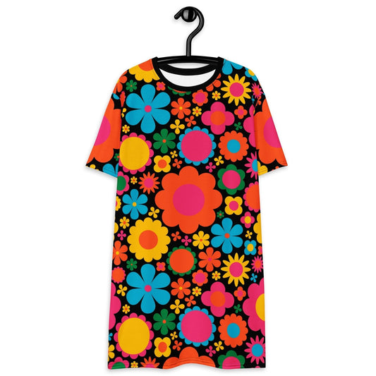T-Shirt Dress - BLOOMPOP happy - Popping Bloom Print
