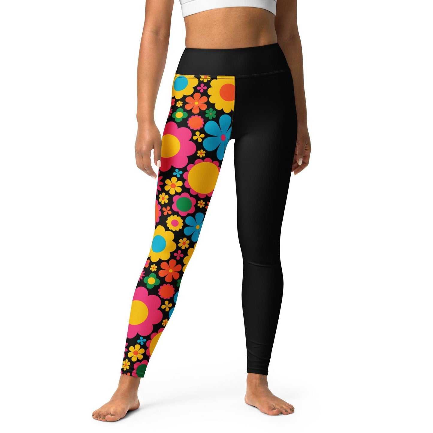 Yoga Leggings - BLOOMPOP happy - Popping Bloom Print