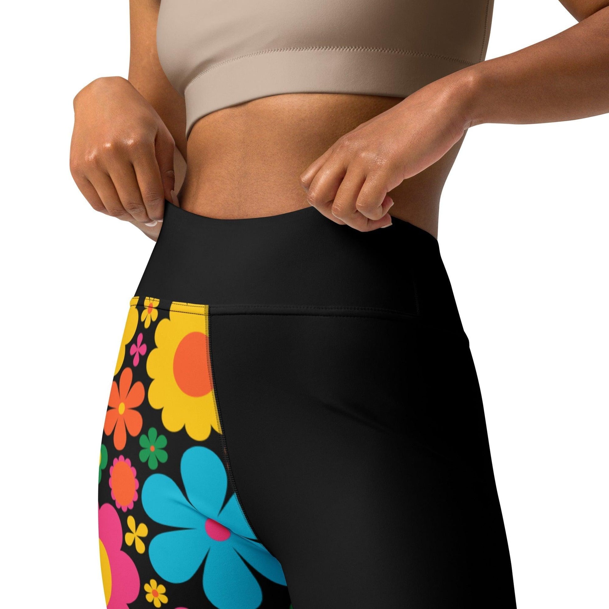 Yoga Leggings - BLOOMPOP happy - Popping Bloom Print