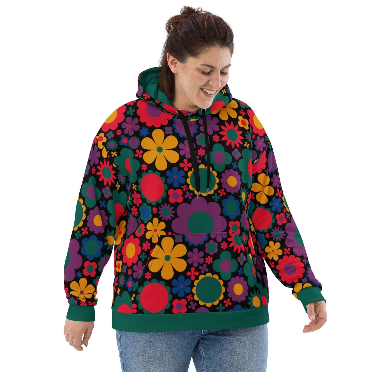 Hoodie - BLOOMPOP misty - Popping Bloom Print