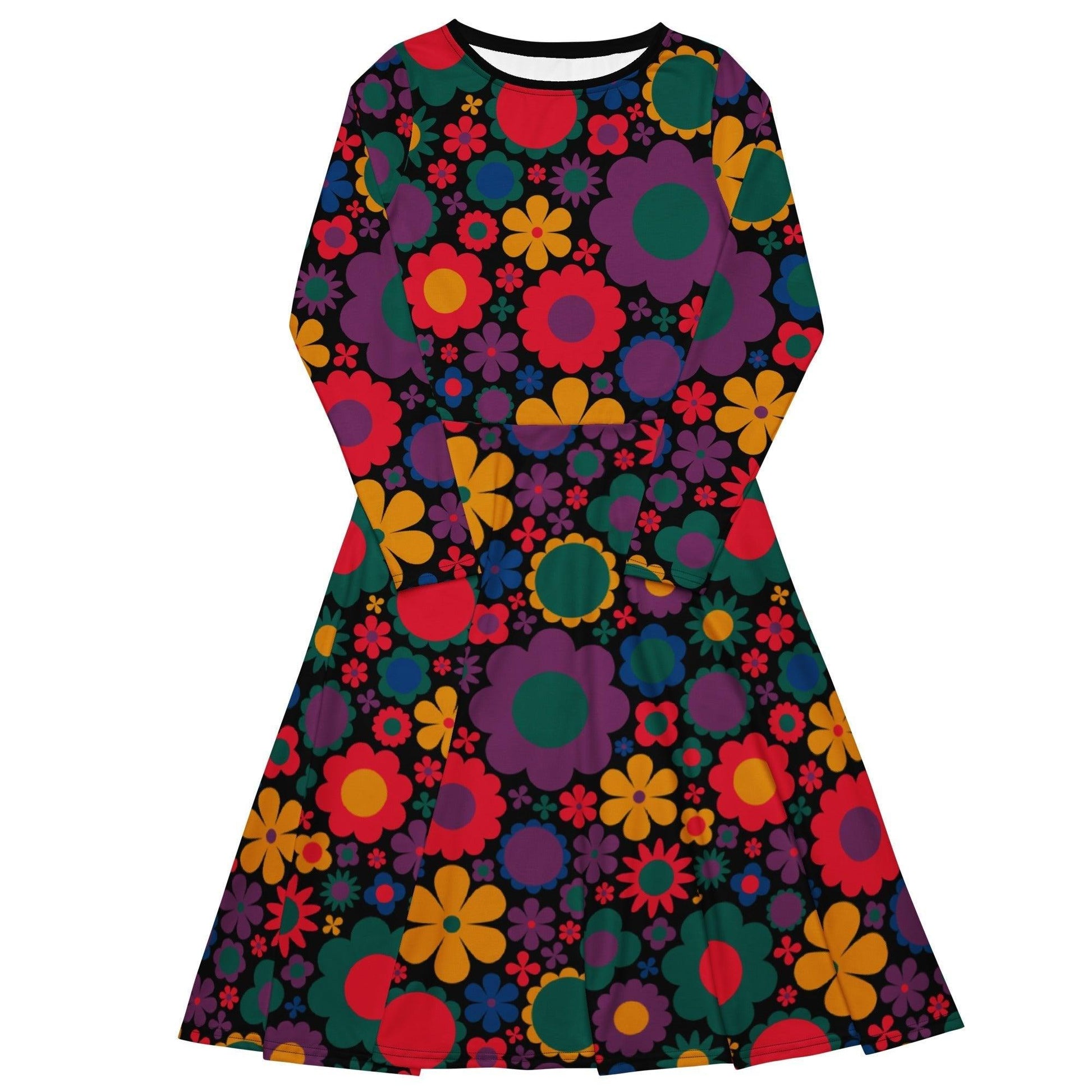 Midi Dress - BLOOMPOP misty - Popping Bloom Print