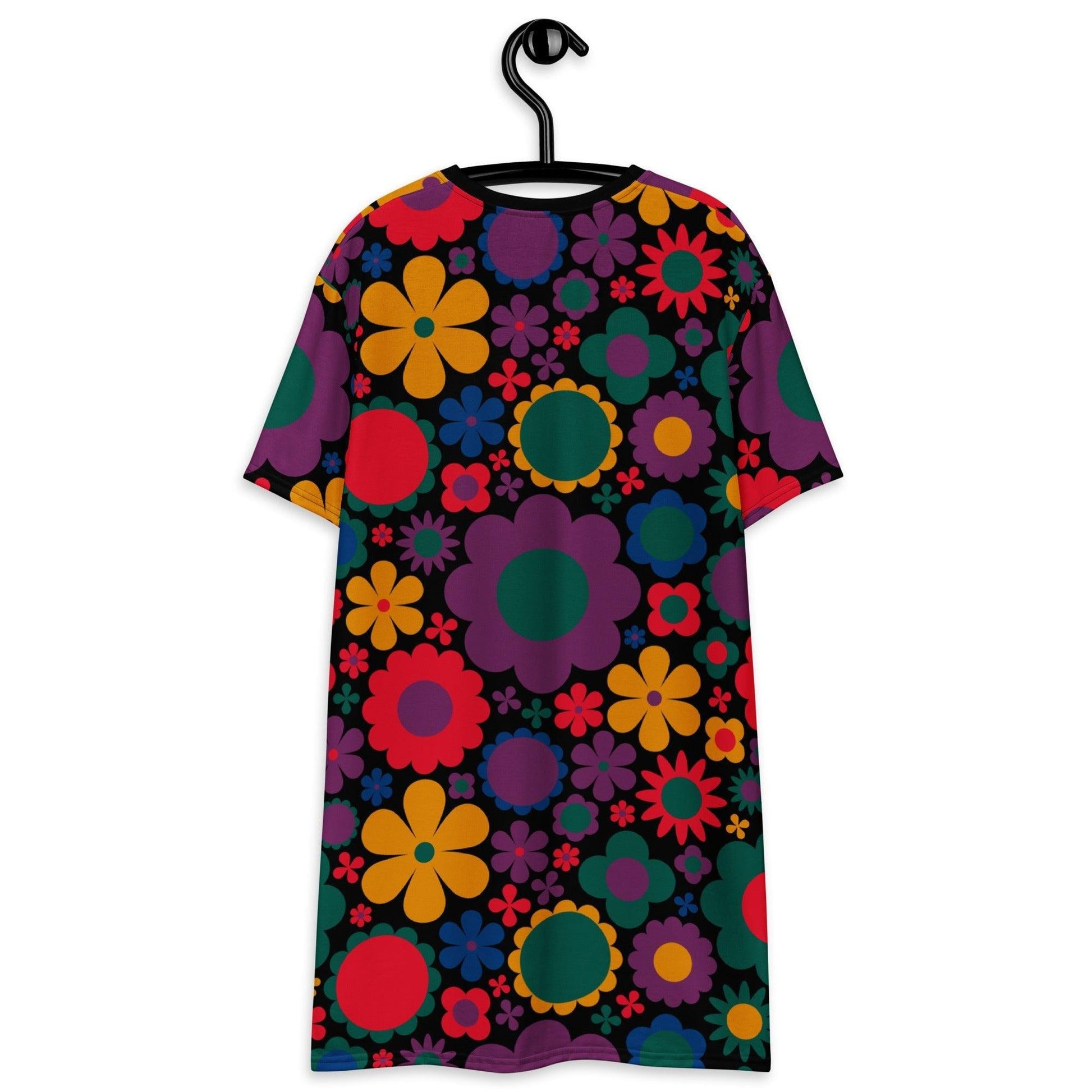 T-Shirt Dress - BLOOMPOP misty - Popping Bloom Print