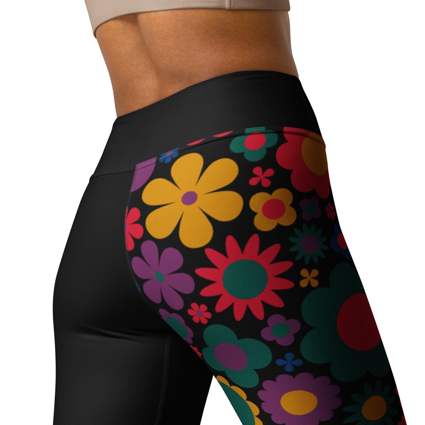 Yoga Leggings - BLOOMPOP misty - Popping Bloom Print