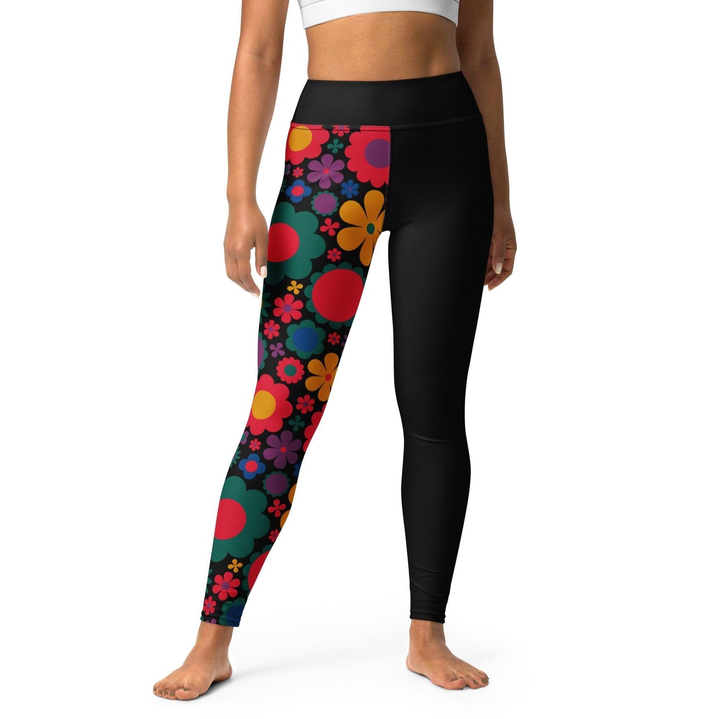 Yoga Leggings - BLOOMPOP misty - Popping Bloom Print